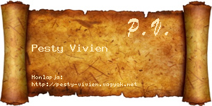 Pesty Vivien névjegykártya